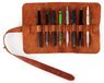 Londo Echt leren pennenrol, etui - Elegante oprolbare pennenrol, pennenhoes, etui, pennenorganizer, pennendoos