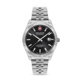 Swiss Military Hanowa SMWGL0002101 Heren Polshorloge Automatisch Staal Zilverkleurig Zwart 41mm 10 ATM