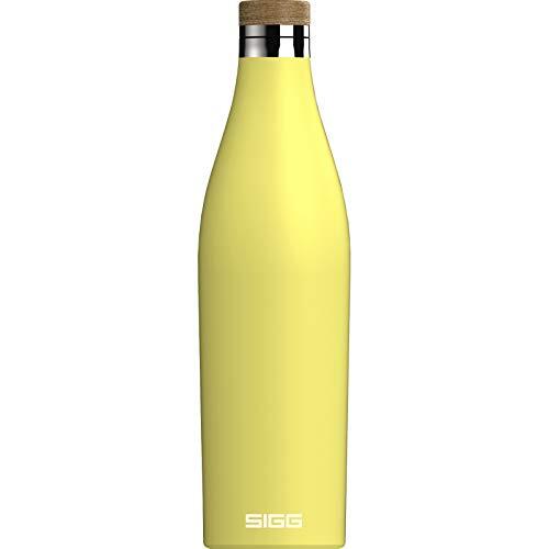 SIGG Meridian Ultra Lemon drinkfles (0,7 L), vervuilende en lekvrije waterfles van roestvrij staal, dubbelwandige geïsoleerde fles voor koude of warme dranken