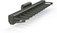 Emuca Dassenrek lateraal uitschuifbaar voor Quartz-kast, Plastic en Aluminium, Titanium