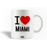 Keramische mok maniacase, I Love Miami Florida