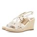 GIOSEPPO Glide dames espadrille sleehaksandaal Wit 37 EU