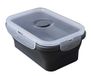 Fackelmann Lunchbox, universele lunchbox, lunchbox, siliconen lunchbox, levensmiddelencontainer, 540 ml, ruimtebesparend, 16,5 x 10,5 x 6,5 cm, grijs