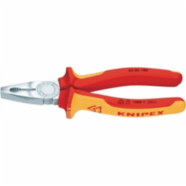 KNIPEX Combinatietang verchroomd met dompelisolatie VDE-getest 180mm