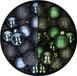Kaemingk B.V. 28x stuks boules de Noël en plastique de petite taille bleu foncé et vert foncé 3 cm