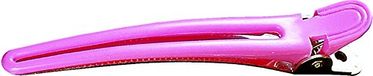Fripac-Medis Haarclips Combi-clips (compartimentklemmen), haarclips voor het vastklemmen en afdelen van afzonderlijke haarpartijen, 10 stuks à 9,5 cm, roze