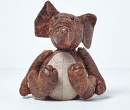 Homescapes deurstopper olifant kunstleer bruin