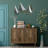 Handgeschilderd, decoratief metalen wandaccessoire, 125 x 74 x 8 cm, 100% metaal, unieke kleurvariaties, perfect voor huisdecoratie en kunstliefhebbers