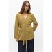 OBJECT oversized blazer met ceintuur - oker