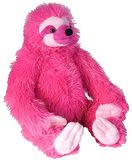 Wild Republic Cuddlekins Vibes Luiaard Roze pluche baby cadeau voor meisjes en jongens kinderen pluche knuffel voor baby's, gerecycled speelgoed, 30 cm
