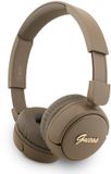 Guess On-Ear Headphones - Metal Script Logo - Brown