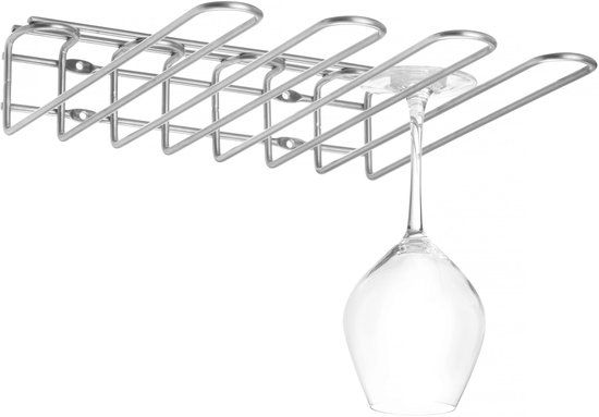 BarUp Glazen Ophangrek - RVS - Zilver - 350x293x50mm