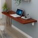 Bureau mural pliable avec supports réglables