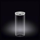 Wilmax WL-888517/A Borosilicaatglas Voorraadpot, Luchtdichte Voorraaddoos met Roestvrijstalen Deksel, Opbergbakje, Inhoud 1500 ml