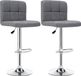Intimate WM Heart Barkruk, set van 2 barstoelen, Velvet, Metaal, Grijs
