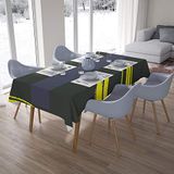 Bonamaison Tafelkleed, Anti-Mold, Sneldrogend, Waterdicht, 100% Polyester Tafellaken, Neon Geel, Rook, 140 x 200 Cm