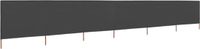 vidaXL Windscherm 6-panelen 800x80 cm stof grijs