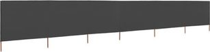 vidaXL Windscherm 6-panelen 800x80 cm stof grijs