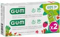 GUM Dentifrice Fluor Enfants Dès 3 Ans Lot de 2 x 50 ml