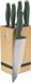 BerlingerHaus Set de 6 couteaux sur support en bois de bambou - Collection Vert Mat