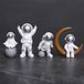 Argenté Astronauten Figuren Set van 4 - Decoratie voor Bureau, Taart & Auto