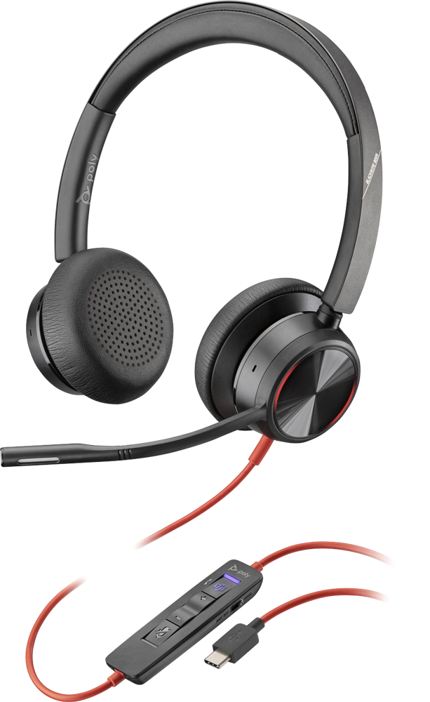POLY Blackwire 8225 USB-C Headset - Microsoft Teams Certified - Black