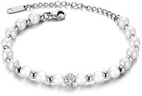 Kralen armband ARA Zilver - Parelarmband dames zilver van Sophie Siero - 18.50 cm