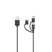 Hama USB-kabel - USB A - USB C.Micro USB A/Lightning - 0.75 m - Zwart