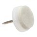 Adsamm FP-N-WH-17-100 FP-N-WH-17 100 x viltdoppen met spijker, wit, Ø 17 mm