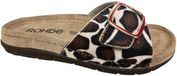 Rohde 5896 72 Slippers Koeienprint Suede Dames - Bruin - 42