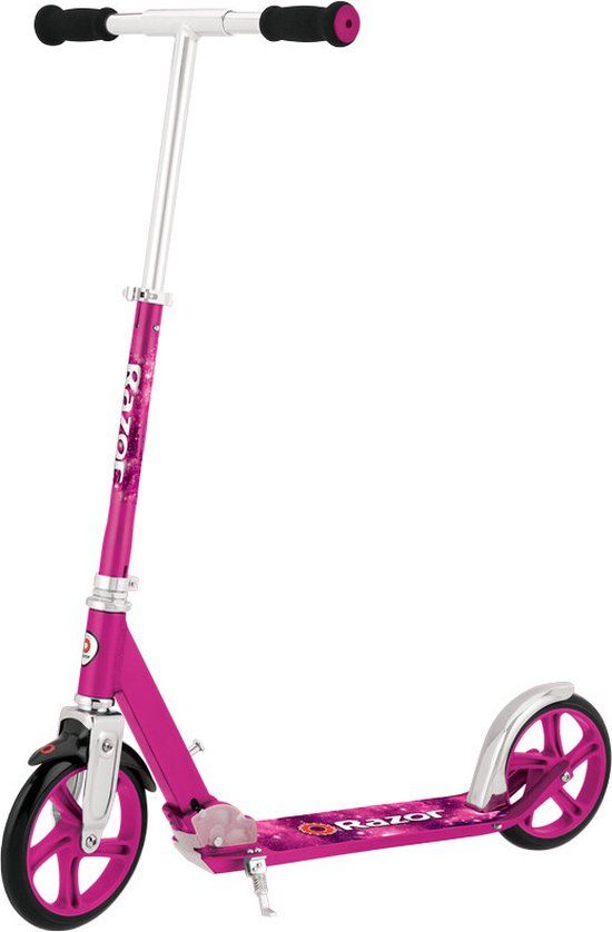 Roze Opvouwbare Kinderstep - Verstelbaar Stuur - 8 Inch Wielen - 100 kg