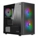NUWO Blitz R27 Boîtier PC, Micro-ATX, Noir, Mini-Tour, 3 ventilateurs RGB, Verre trempé