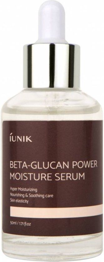 IUNIK Beta-Glucan Power Moisture Serum - 50ml - Hydraterend, Verstevigend, Verzorgend - Voor Droge, Gecombineerde, Gevoelige, Normale, Rijpe, Vette en Onzuivere Huid