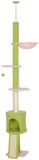 PawHut Krabpaal plafondhoog hoogteverstelbaar 200-240 cm Groen