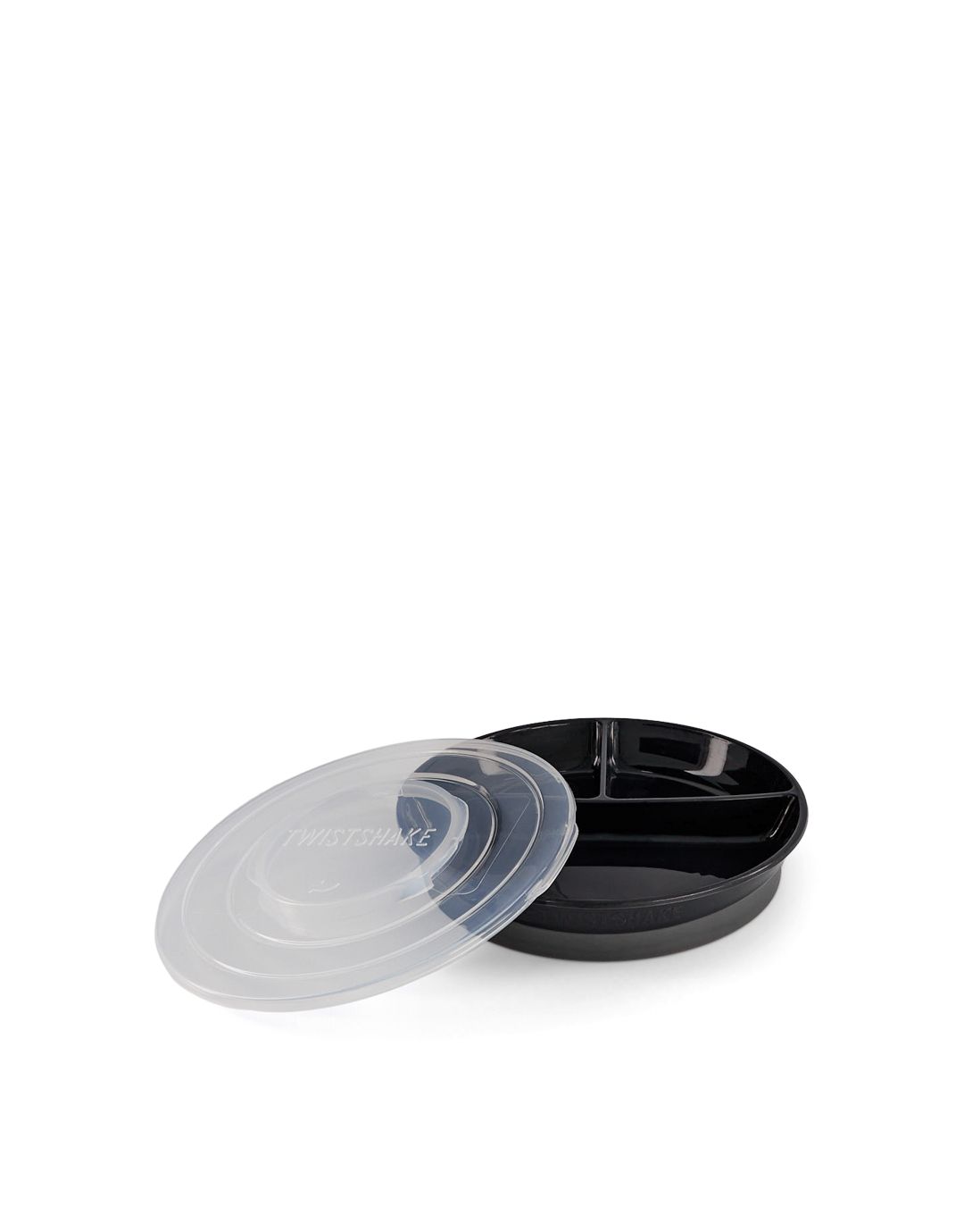 Twistshake Divided Plate - Toddler Plate - Black