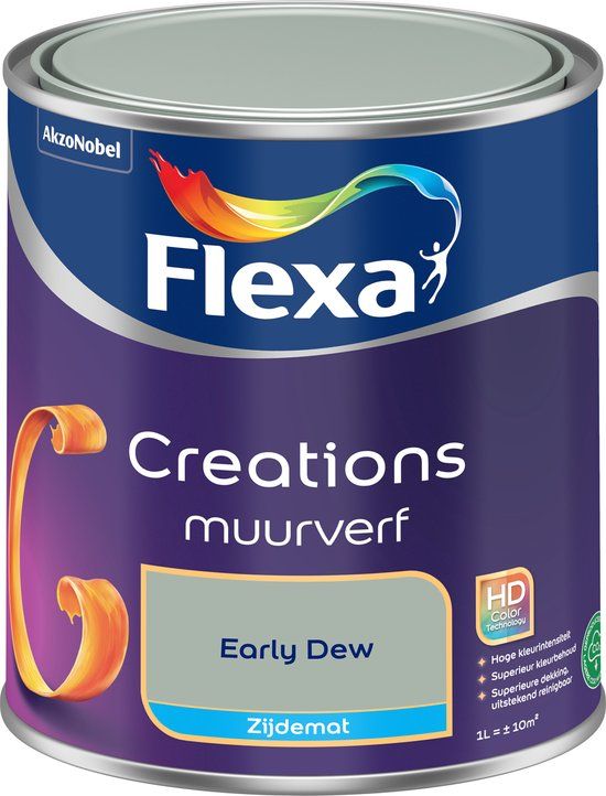 FLEXA Creations muurverf early dew zijdemat 1 liter - 8711113133135