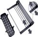 Égouttoir de cuisine multifonction extensible enroulable avec porte-couverts (Noir)