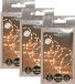 Anna's Collection Draadverlichting lichtsnoer - 3x - 66 led lampjes - warm wit - zilver draad - 100 cm