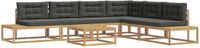 vidaXL - 7-delige buitenbankset - Polyester - Wit
