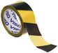 RS PRO Polyethyleen met hoge dichtheid afzetlint zwart, geel, dikte 0,02 mm, 50 mm x 100 m