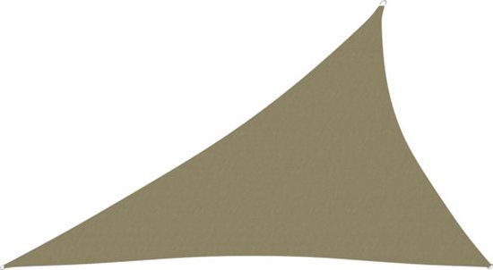 vidaXL Zonnescherm Driehoekig 4x5x6,4 m Oxford Stof Beige