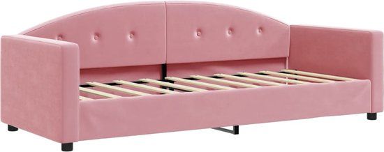 vidaXL Slaapbank fluweel roze 80x200 cm