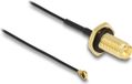 Delock Antenna Cable RP-SMA jack bulkhead to I-PEX Inc., MHF® I plug 1.13 35 cm