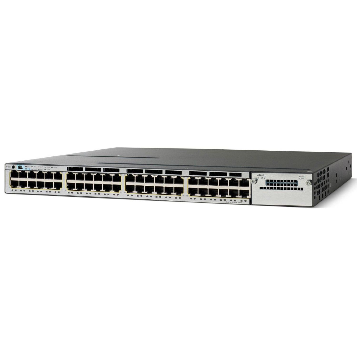 Cisco Catalyst 3750X WS-C3750X-48T-S Switch - Zwart, Zilver