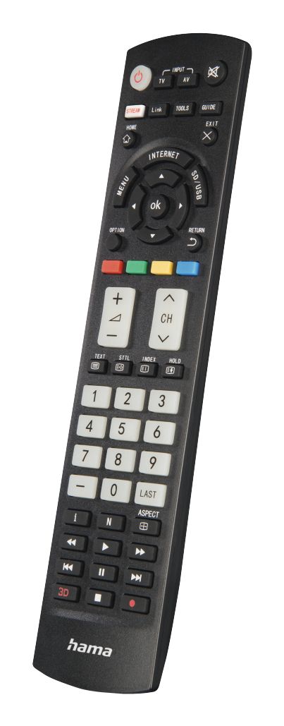 Hama Universele afstandsbediening voor Panasonic TV's - IR - Lerend - Zwart