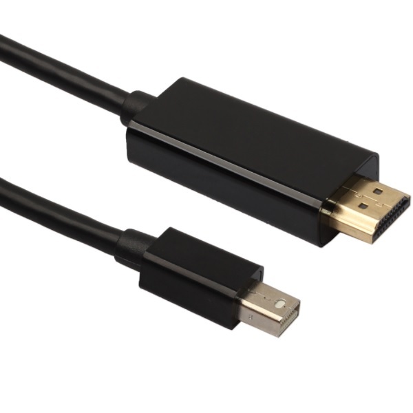 Coretek Mini DisplayPort naar HDMI kabel - versie 1.1 (Full HD 1080p) / zwart - 1,8 meter