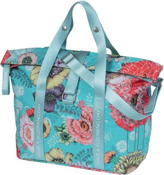 Basil Bloom Field Fietshandtas - 8 Liter - Blauw - Voorop en Achterop - Waterdicht
