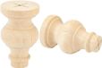 Allecto plus - Bois de hêtre brut décoratif artisanal pour poteau de lit, mât de drapeau, fauteuil à bascule - 2 pièces