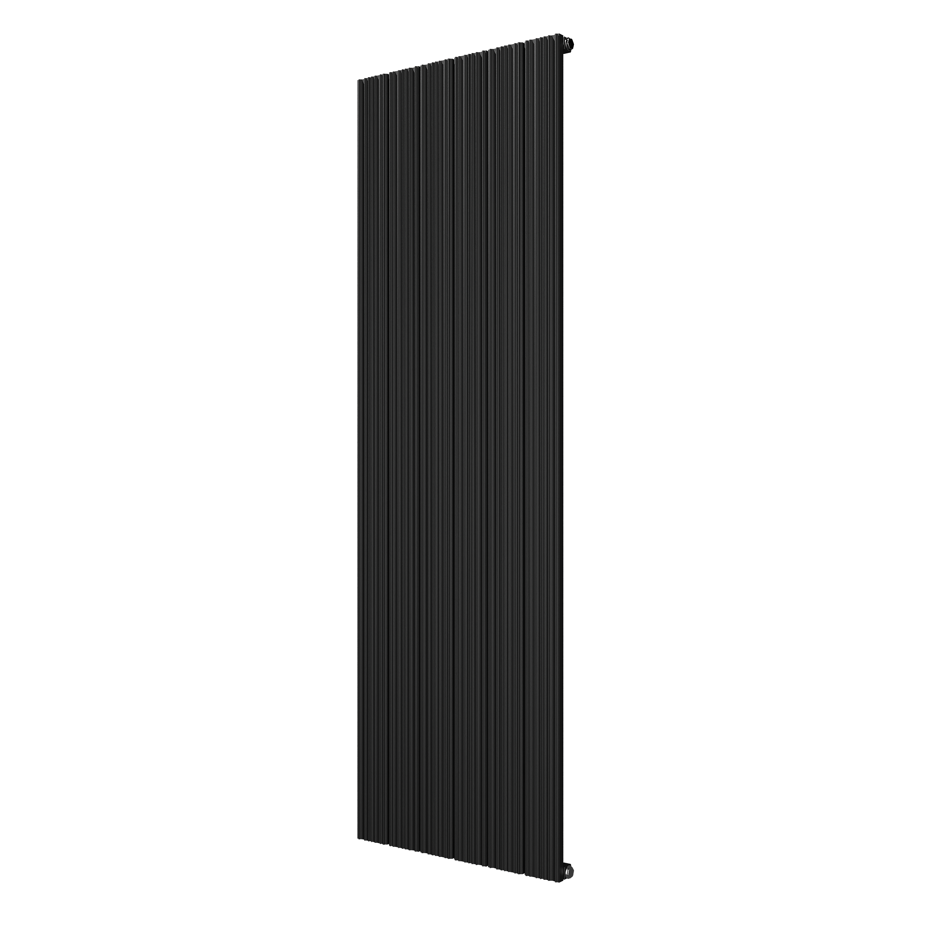 VIPERA Mares enkele handdoekradiator 56,5 x 180 cm centrale verwarming mat zwart zij- en middenaansluiting 1,313W