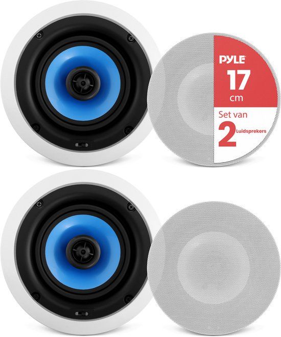 Pyle PIC6E Inbouw/plafond speaker 2-weg Wit 250 Watt